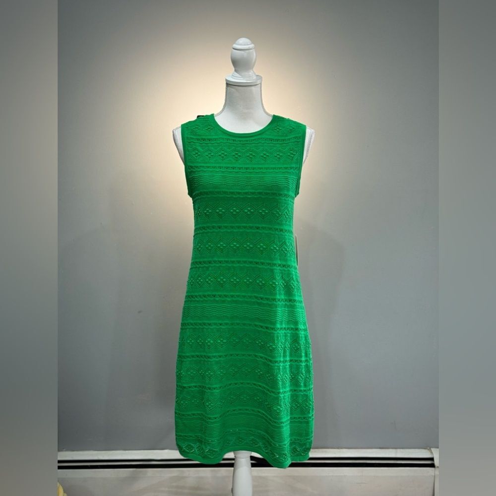 Green Eliza J Knit Sleeveless Dress Size M NWT
